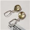 Image 2 : $200 Silver Lemon Quartz(11.05ct) Earrings