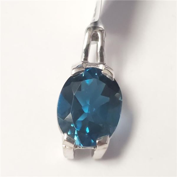 $160 Silver London Topaz(1.35ct) Pendant
