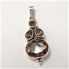 Image 1 : $160 Silver Smokey Quartz Pendant
