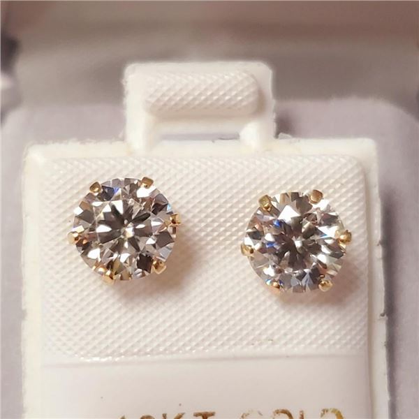 $1000 10K  Moissanite(2ct) Earrings