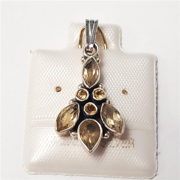 $160 Silver Smokey Quartz Pendant