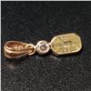 Image 2 : $2600 14K  Rare Color Diamond(0.67ct) Diamond(0.08ct) Pendant