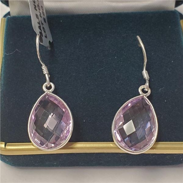 $200 Silver Amethyst(8.7ct) Earrings
