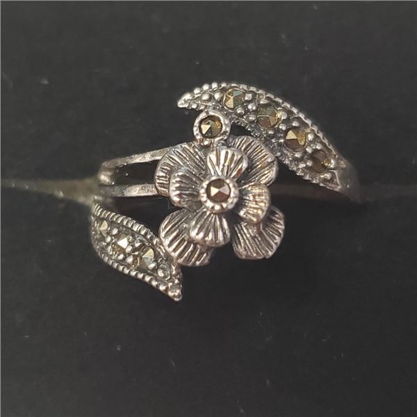 $160 Silver Marcasite Ring