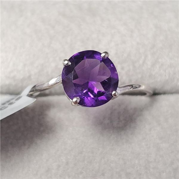 $160 Silver Amethyst(0.95ct) Ring