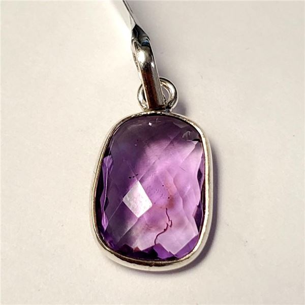 $160 Silver Amethyst(3.6ct) Pendant