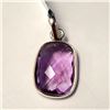 Image 1 : $160 Silver Amethyst(3.6ct) Pendant