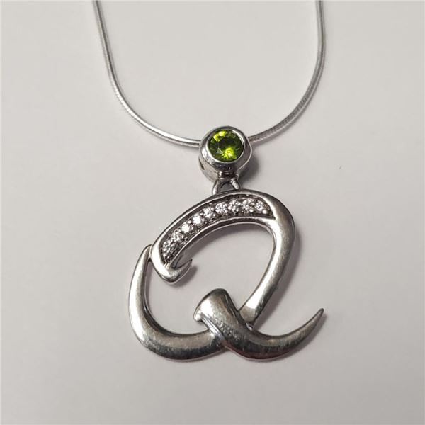 $60 Silver Cz 16"  Necklace