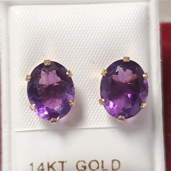 $600 14K  Amethyst Earrings