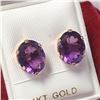 Image 2 : $600 14K  Amethyst Earrings