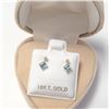 Image 3 : $500 10K  Blue Topaz(0.44ct) Diamond(0.06ct) Earrings