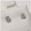 Image 2 : $1400 14K  Salt And Pepper Diamond(0.38ct) Earrings