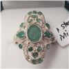 Image 1 : $300 Silver Emerald  Ring