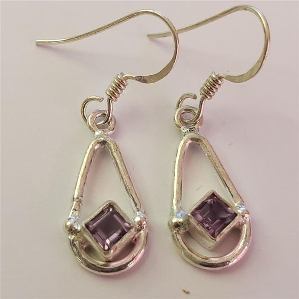 $100 Silver Amethyst Earrings