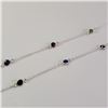 Image 2 : $400 Silver Multi Color Gemstone Amethyst Garnet Necklace