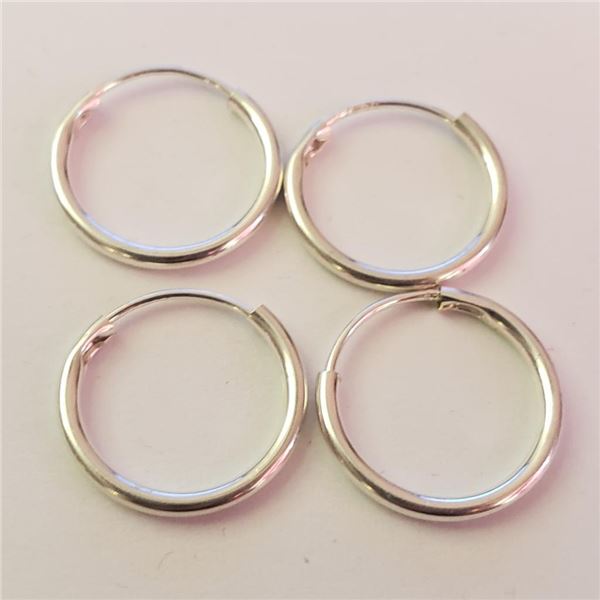 $100 Silver Lot Of 2 Earrings