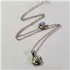 Image 3 : $140 Silver Rhodium Plated Diamond Necklace