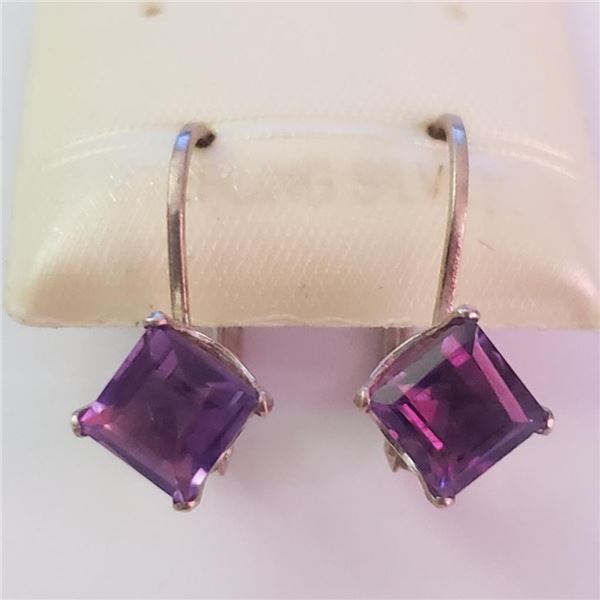 $100 Silver Amethyst Earrings