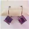 Image 1 : $100 Silver Amethyst Earrings