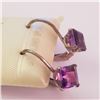 Image 2 : $100 Silver Amethyst Earrings