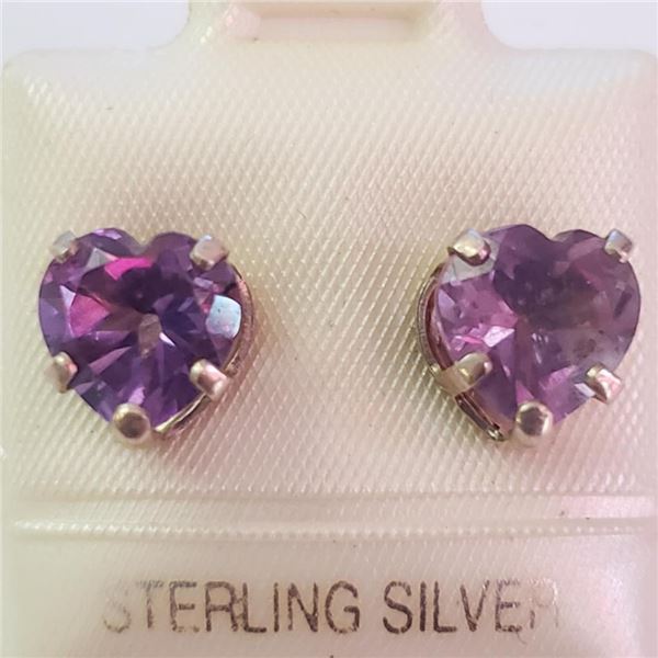 $100 Silver Amethyst Earrings