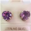 Image 1 : $100 Silver Amethyst Earrings