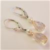 Image 2 : $100 Silver Lemon Quartz Freshwater Pearl Earrings