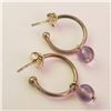 Image 2 : $100 Silver Amethyst Earrings