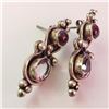 Image 2 : $440 Silver Garnet Amethyst Earrings