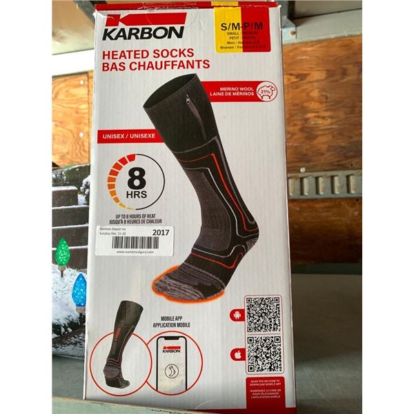 Karbon Heated Socks Size Small/Medium