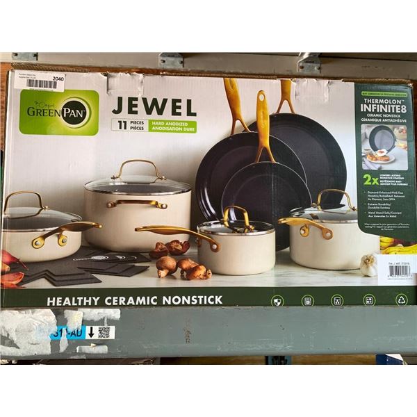 The Original Green Pan Jewel 11 Piece Hard Anodized