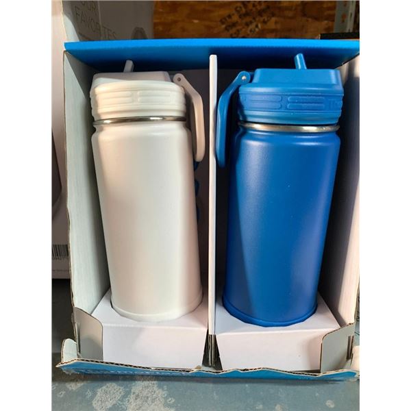 ThermoFlask Double Wall Vacuum Insulated Stainless Steel Set Of 2