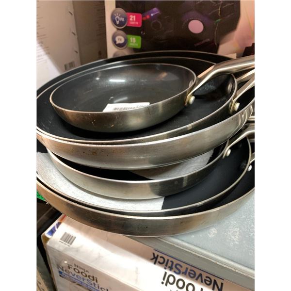 Lot of 7 Assorted Non Stick Frying Pans