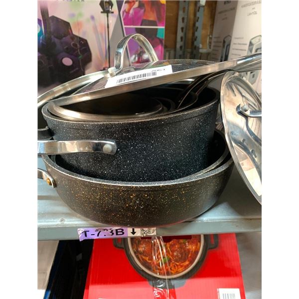 Assorted Lot of Pots Pans and Lids