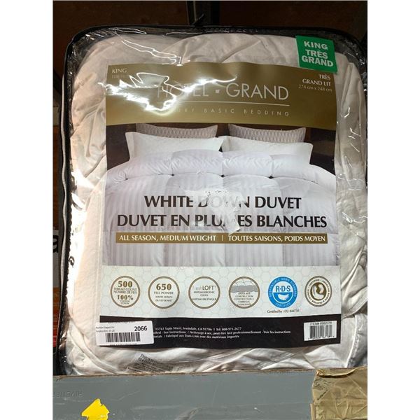 Hotel Grand White Down Duvet King Size