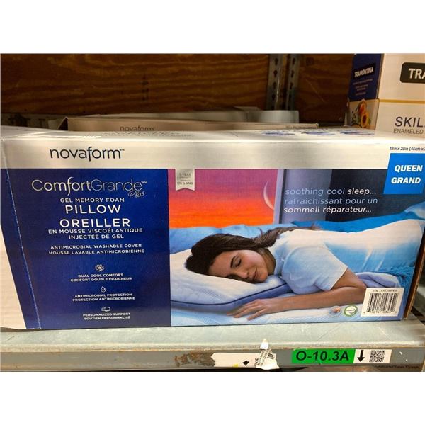 Nova Form Gel Memory Foam Pillow Queen Size