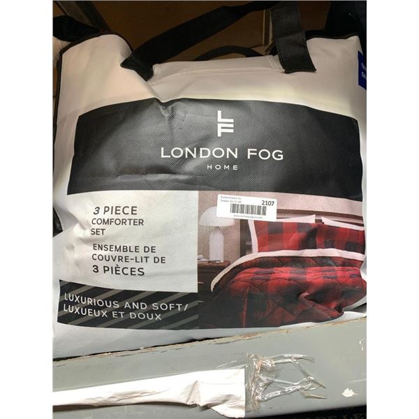 London Fog 3 Piece Comforter Set Luxurious and Soft