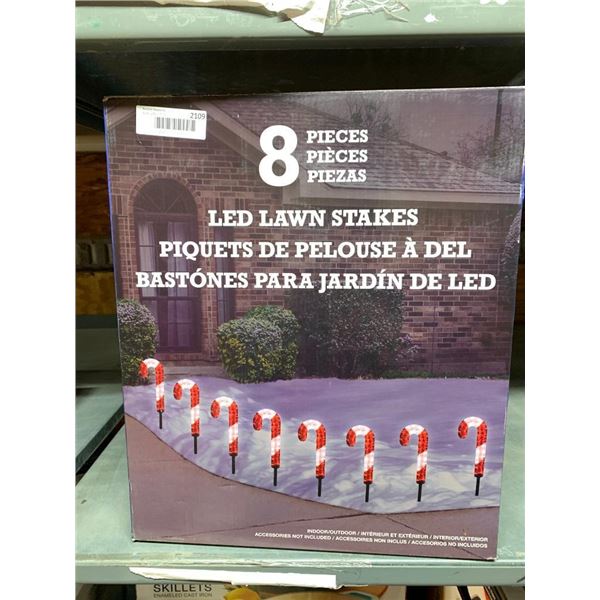8 Piece LED Lawn Stakes