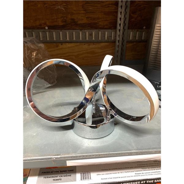 SWIRL INTEGRATED LED FLUSH MOUNT CHROME LIGHT FIXTURE