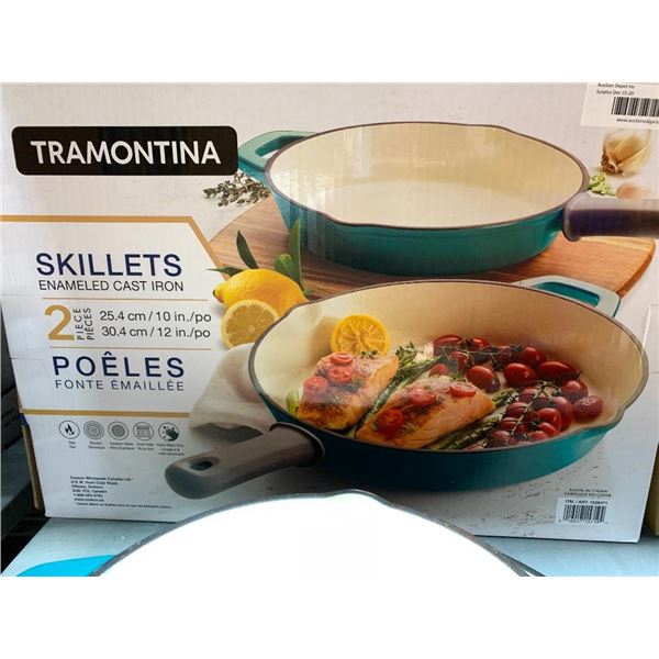 Tramontina Skillets Enameled Cast Iron 2 Pieces