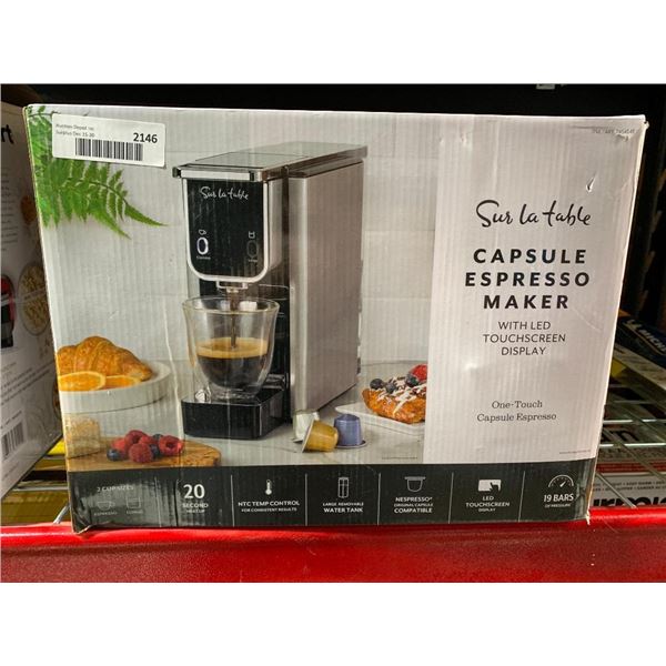 Sur La Table Capsule Espresso Maker with LED Touchscreen Display