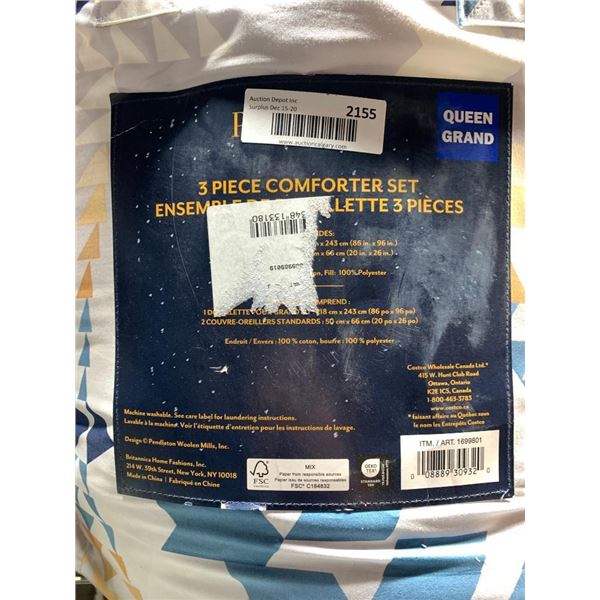 Pendelton 3 Piece Comforter Set Queen Size