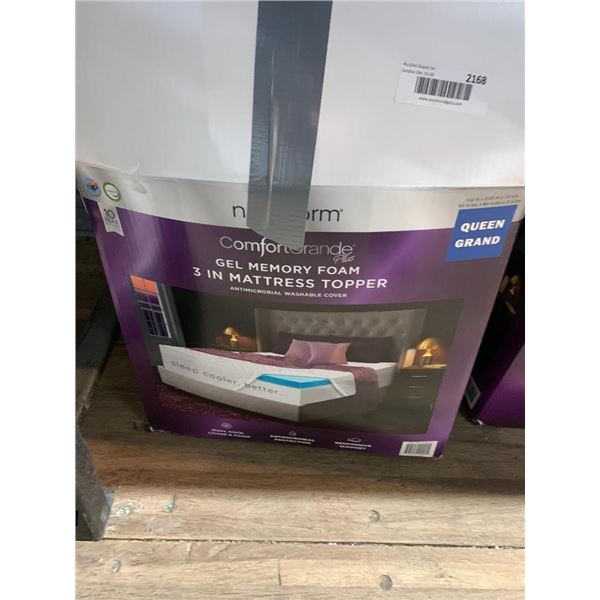 Nova Form Gel Memory Foam 3" Mattress Topper Queen Size