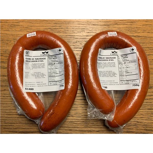 CAPITOL Garlic Sausages - LOT of 2 x 750g
