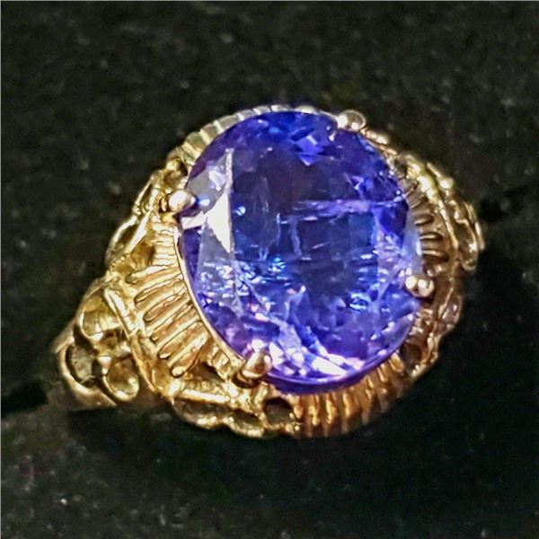 10K White Gold Tanzanite(3ct) Ring (~Size 6) (~weight 2.98g), Appraised Retail $2420
