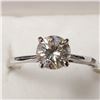 Image 1 : 10K White Gold Moissanite(0.7ct) Ring (~Size 6.5) (~weight 1.28g), Made in Canada, Appraised Retail 