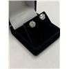Image 3 : Set of Moissanite 2.00 Carat Solitaire Stud Earrings set in .925 Silver with Appraisal $1425.00
