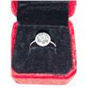 Image 4 : Round Cut 2.00 Carat moissanire Solitaire cushion design ring with appraisal $2100.00