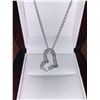 Image 1 : Floating Heart Multi Stone Bezel Set Pendant & Chain Set