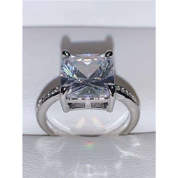 Vera Wang Style Princess cut 1.25 Carat Solitaire Engagement Ring